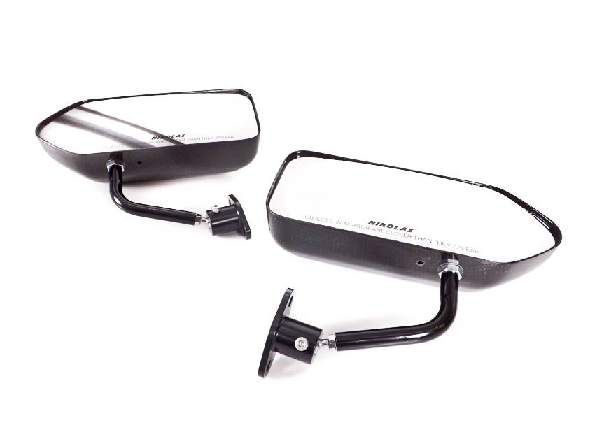 Specchietti carbonio F1 Style grandi universali - vista 2
