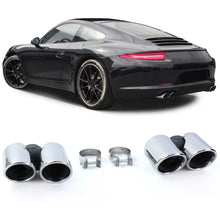 Doppio tubo lucidato terminali di scarico compatibilità per Porsche 911 991.1 11-15 3.4 350HP