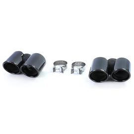 Doppio tubo terminali di scarico nero compatibile per Porsche 911 991.1 11-15 3.4 350HP