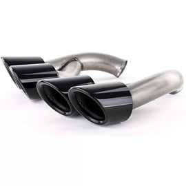 Doppio tube terminali di scarico GTS stile nero per Porsche Cayenne 92A restyling 14-17