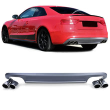 Carica l'immagine nel visualizzatore di Gallery, Duplex conversione posteriore diffusore + doppio scarico terminali di scarico on entrambi lati per Audi A5 8T 11-17