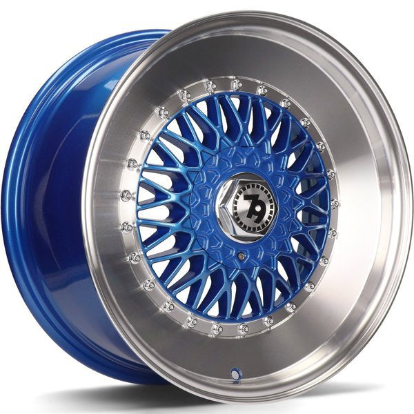 Cerchio in Lega 79Wheels Seventy9 SV-F 16x7 ET35 4x100 / 4x114.3 Blu Diamantato Blue LP