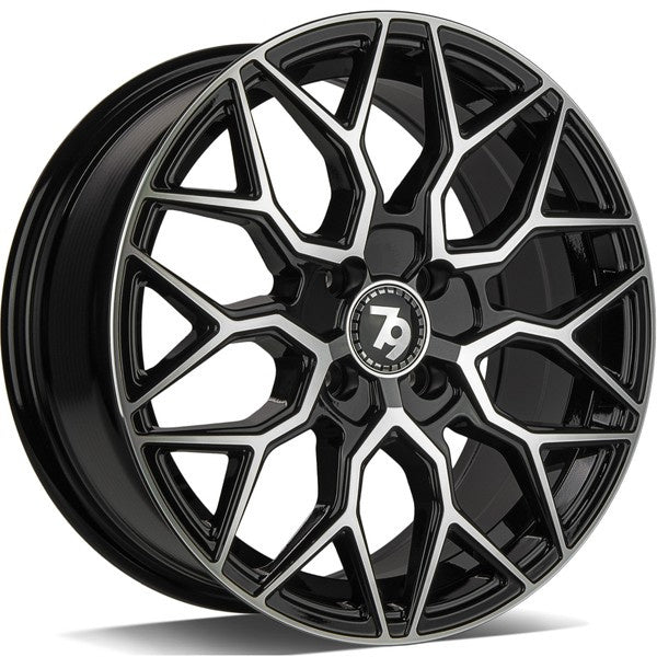 Cerchio in Lega 79Wheels Seventy9 SV-K 16x7 ET38 4x100 Nero Diamantato BFP