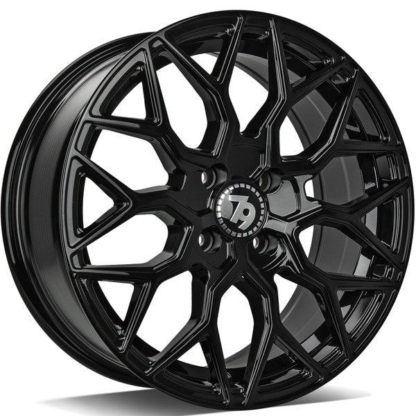 Cerchio in Lega 79Wheels Seventy9 SV-K 16x7 ET38 4x100 Nero Lucido BG