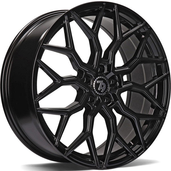 Cerchio in Lega 79Wheels Seventy9 SV-K 16x7 ET42 5x108 Nero Lucido BG