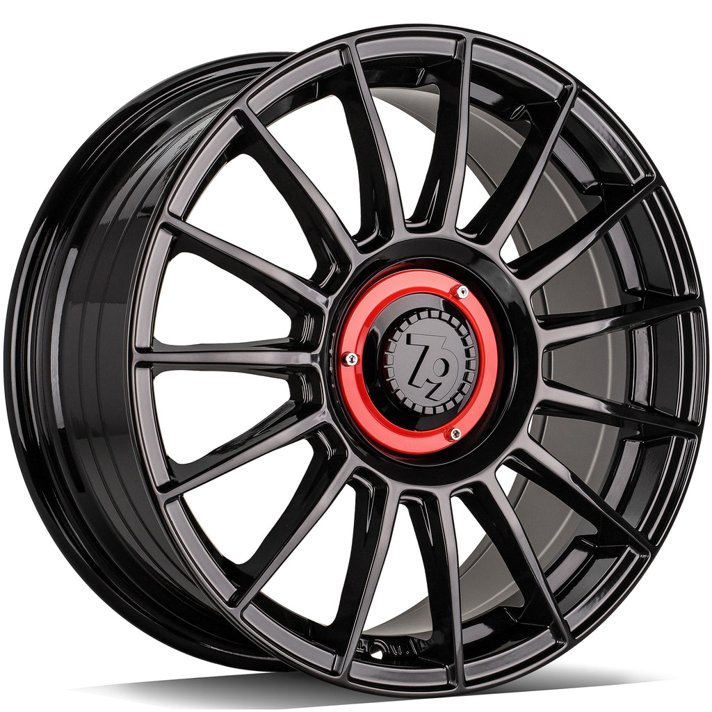 Cerchio in Lega 79Wheels Seventy9 SCF-2 17x7.5 ET40 5x108 / 5x114.3 Nero Lucido BG