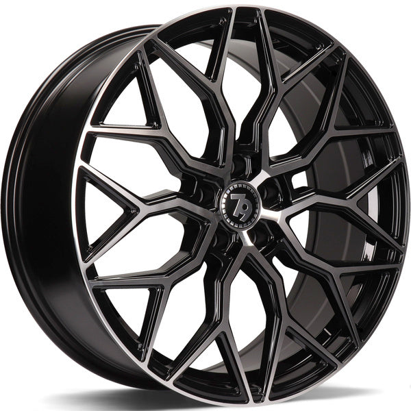 Cerchio in Lega 79Wheels Seventy9 SV-K 18x8 ET40 5x100 Nero Diamantato BFP