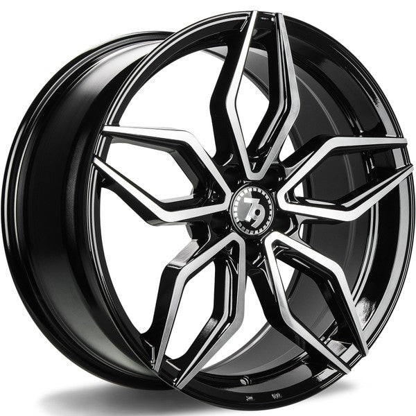 Cerchio in Lega 79Wheels Seventy9 SCF-D 18x8 ET35 5x112 Nero Diamantato BFP