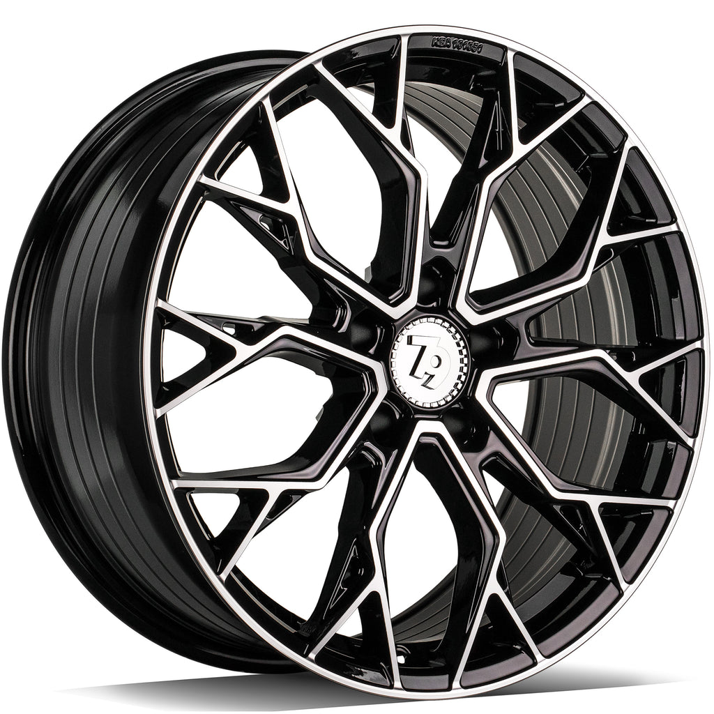 Cerchio in Lega 79Wheels Seventy9 SSF-2 18x8 ET35 5x112 Nero Diamantato BFP