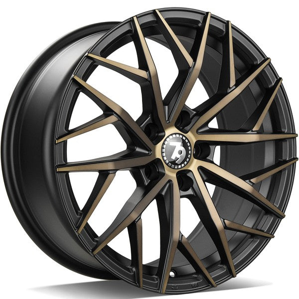 Cerchio in Lega 79Wheels Seventy9 SV-C 18x8 ET30 5x112 Nero Lucido BGGF