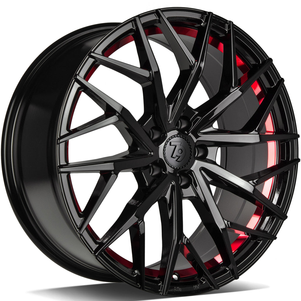 Cerchio in Lega 79Wheels Seventy9 SV-C 18x8 ET40 5x114.3 Nero Lucido BGRIL