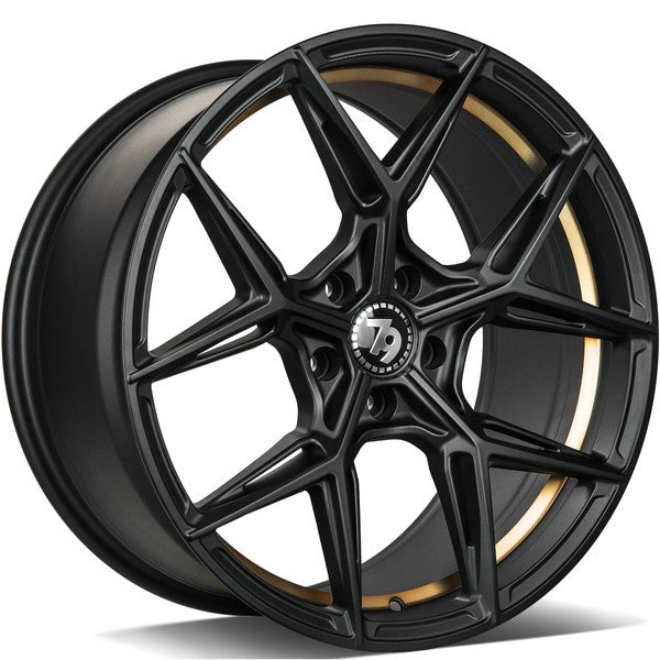 Cerchio in Lega 79Wheels Seventy9 SCF-B 18x8 ET30 5x120 Nero Opaco BGGIL