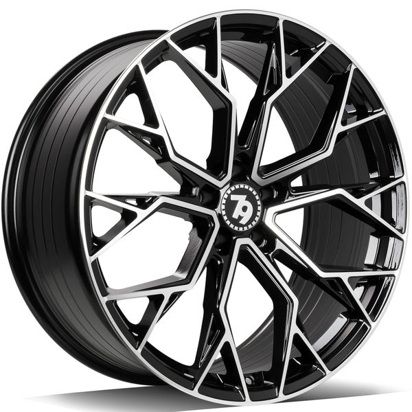 Cerchio in Lega 79Wheels Seventy9 SCF-H 18x8 ET30 5x120 Nero Diamantato BFP