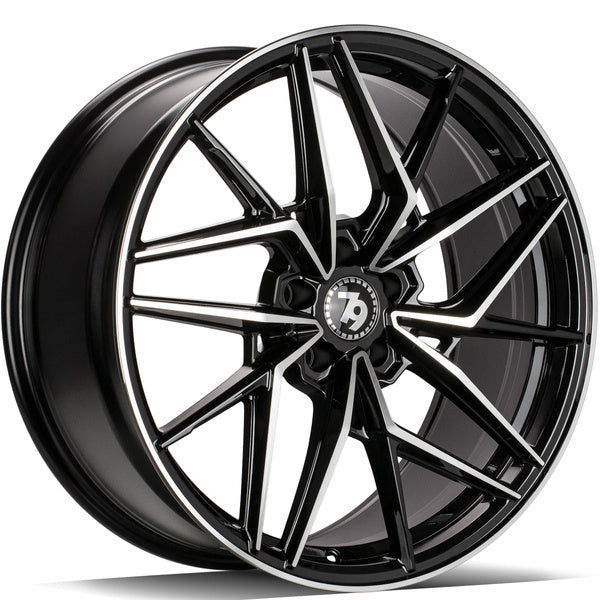 Cerchio in Lega 79Wheels Seventy9 SCF-I 18x8 ET30 5x120 Nero Diamantato BFP