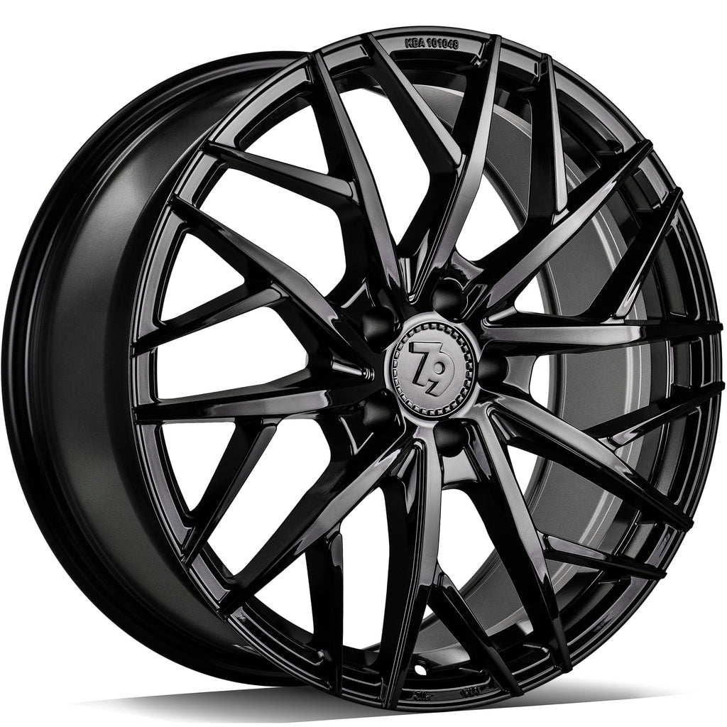 Cerchio in Lega 79Wheels Seventy9 SSF-1 18x8 ET33 5x120 Nero Lucido BG