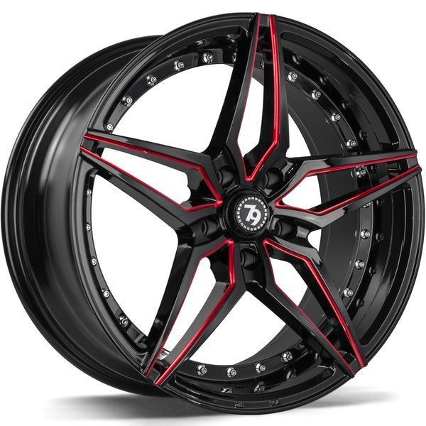 Cerchio in Lega 79Wheels Seventy9 SV-AR 19x9.5 ET38 5x112 Nero Lucido BGMR