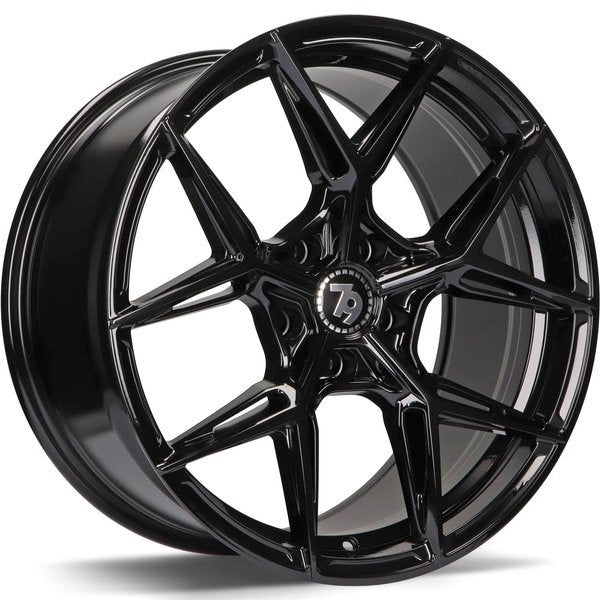 Cerchio in Lega 79Wheels Seventy9 SCF-B 19x9.5 ET35 5x120 Nero Lucido BG
