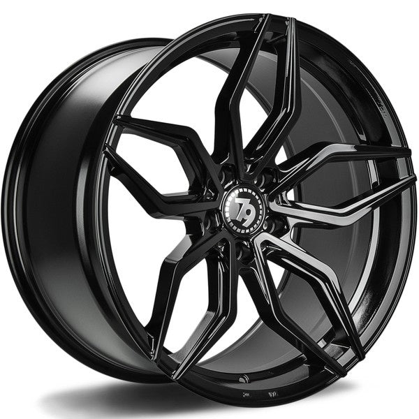 Cerchio in Lega 79Wheels Seventy9 SCF-D 20x10.5 ET40 5x120 Nero Lucido BG