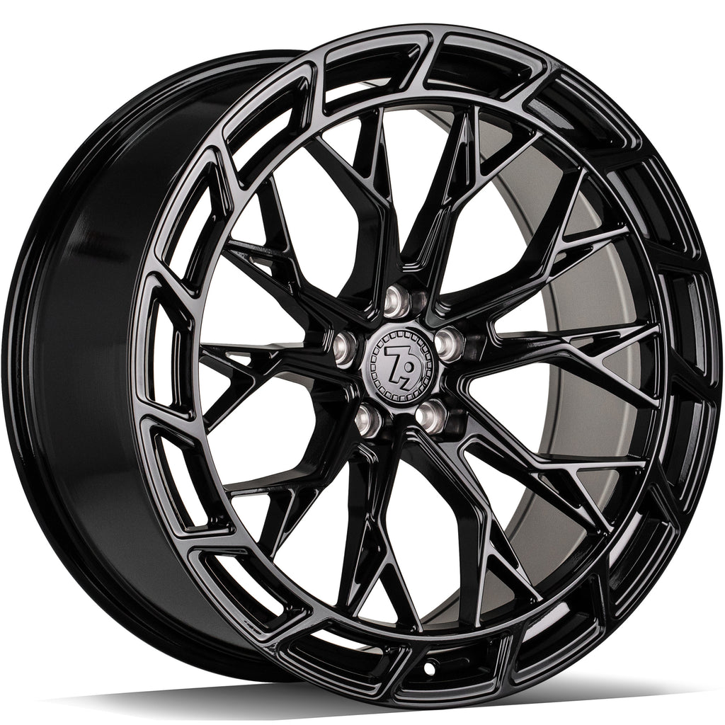 Cerchio in Lega 79Wheels Seventy9 SCF-Z 21x9.5 ET25 5x112 Nero Lucido BG