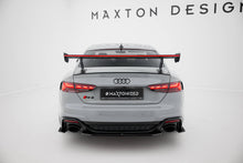 Spoiler in Carbonio V.1 + luce LED (montanti esterni) compatibili con Audi A5 / S5 / RS5 S-line Coupe F5 / F5 Facelift (2017-2024)