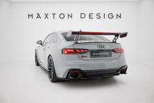 Spoiler in Carbonio V.1 + luce LED (montanti esterni) compatibili con Audi A5 / S5 / RS5 S-line Coupe F5 / F5 Facelift (2017-2024)