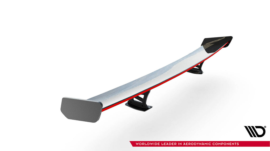 Spoiler in Carbonio + luce LED (montanti interni) compatibili con Audi A3 / RS3 / S3 S-Line Sedan 8V / 8V Facelift (2013-2020)