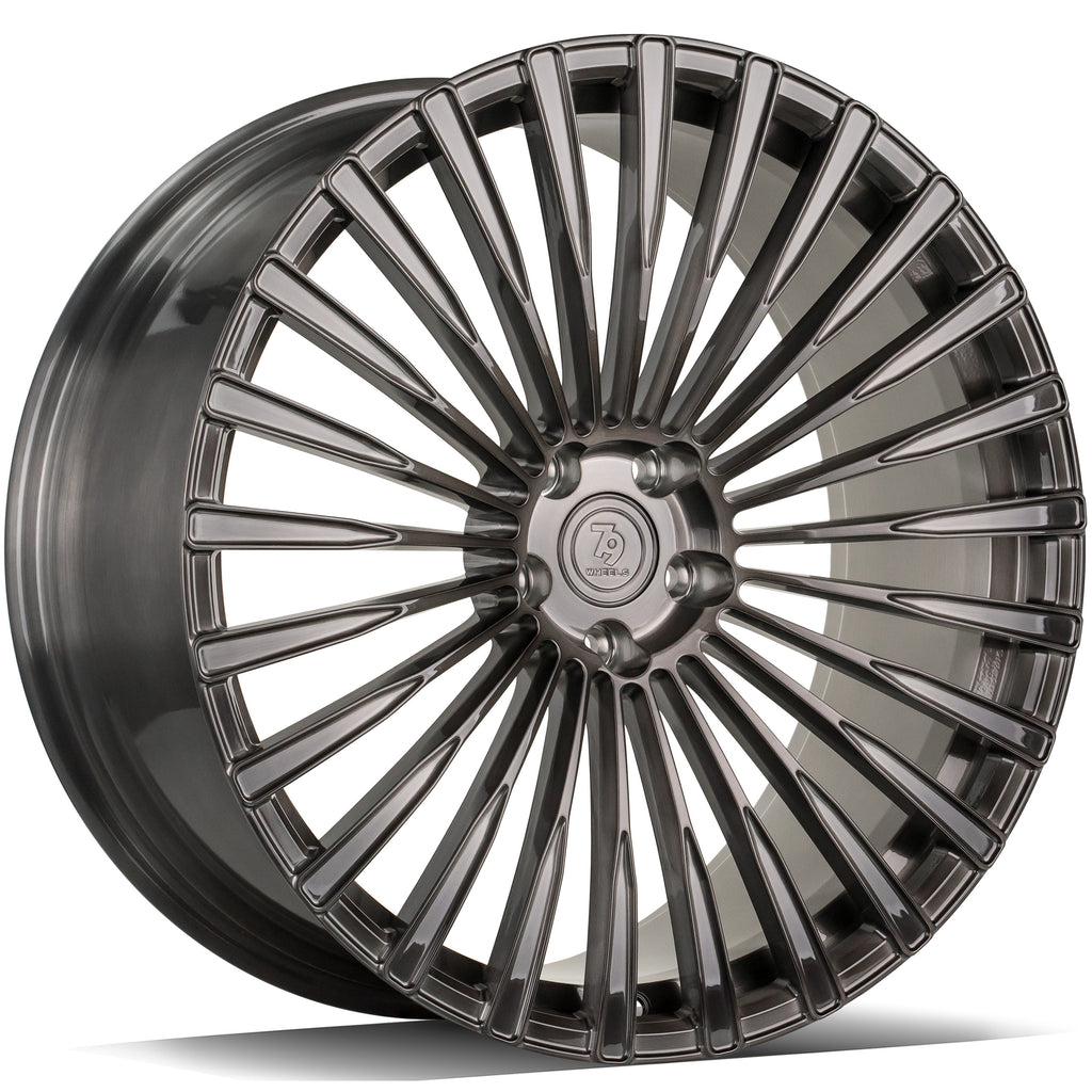 Cerchio in Lega 79Wheels Seventy9 MF.1 20x9.5 ET su misura 5x112 Grafite Lucido DB (B)