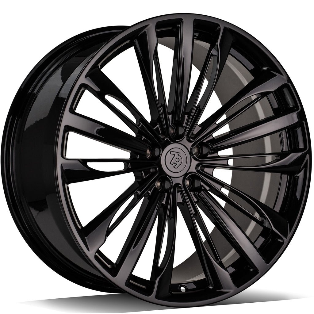 Cerchio in Lega 79Wheels Seventy9 MF.12 20x8.5 ET su misura 5x112 Nero Lucido BG