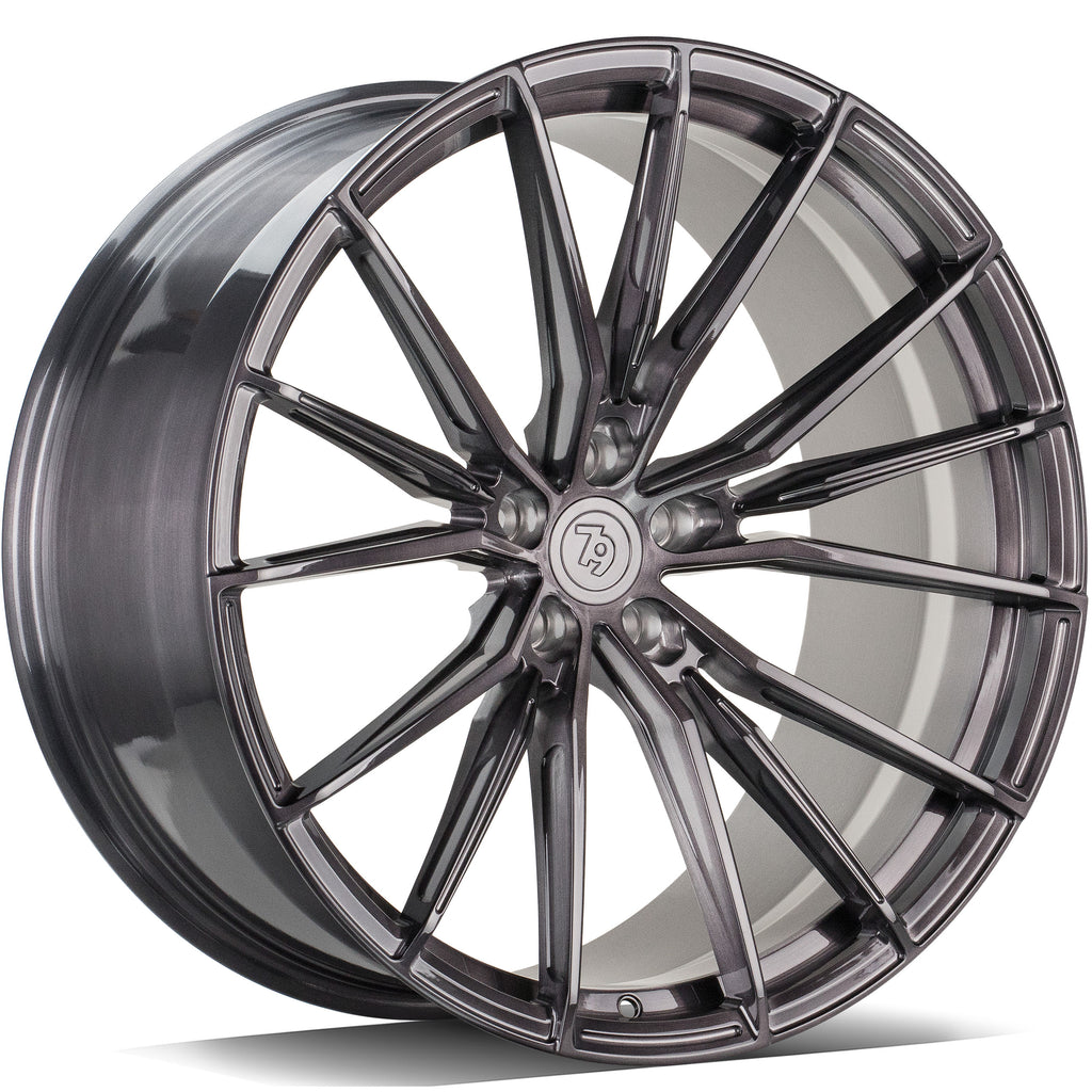 Cerchio in Lega 79Wheels Seventy9 MF.9 20x10.5 ET su misura 5x112 Grafite Lucido DB