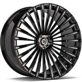 Cerchio in Lega 79Wheels Seventy9 MF.1 21x11.5 ET su misura 5x112 Nero Lucido BG