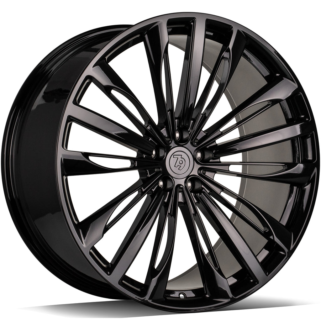 Cerchio in Lega 79Wheels Seventy9 MF.12 21x10 ET su misura 5x112 Nero Lucido BG