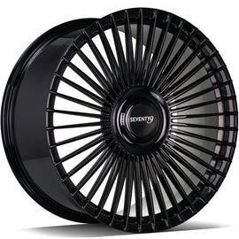 Cerchio in Lega 79Wheels Seventy9 MF.2 21x10.5 ET su misura 5x112 Nero Lucido BG