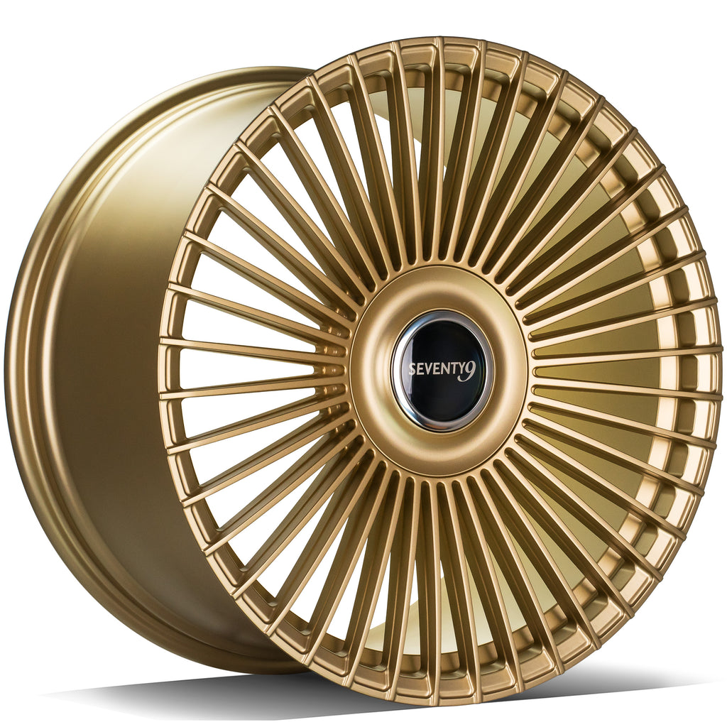 Cerchio in Lega 79Wheels Seventy9 MF.2 21x11 ET su misura 5x112 Oro Opaco MGO