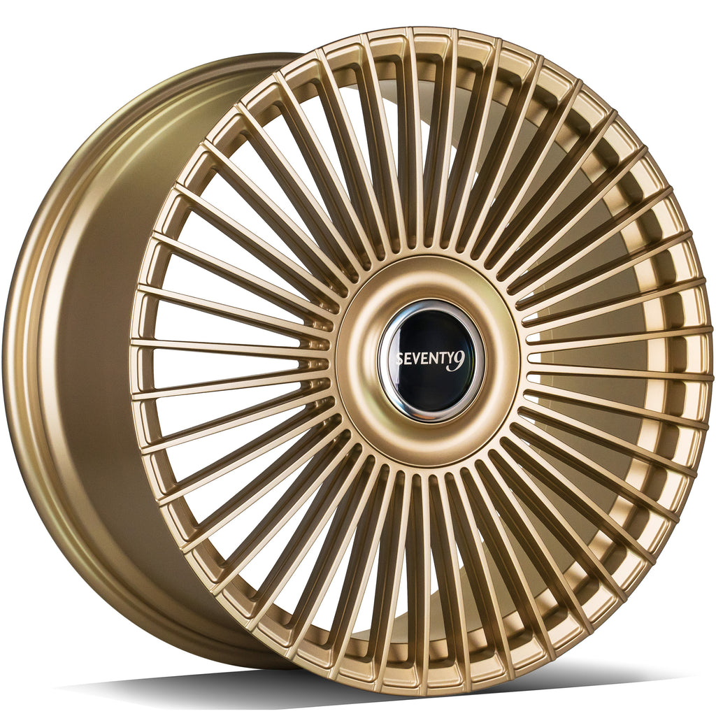Cerchio in Lega 79Wheels Seventy9 MF.2 21x9 ET su misura 5x112 Oro Opaco MGO