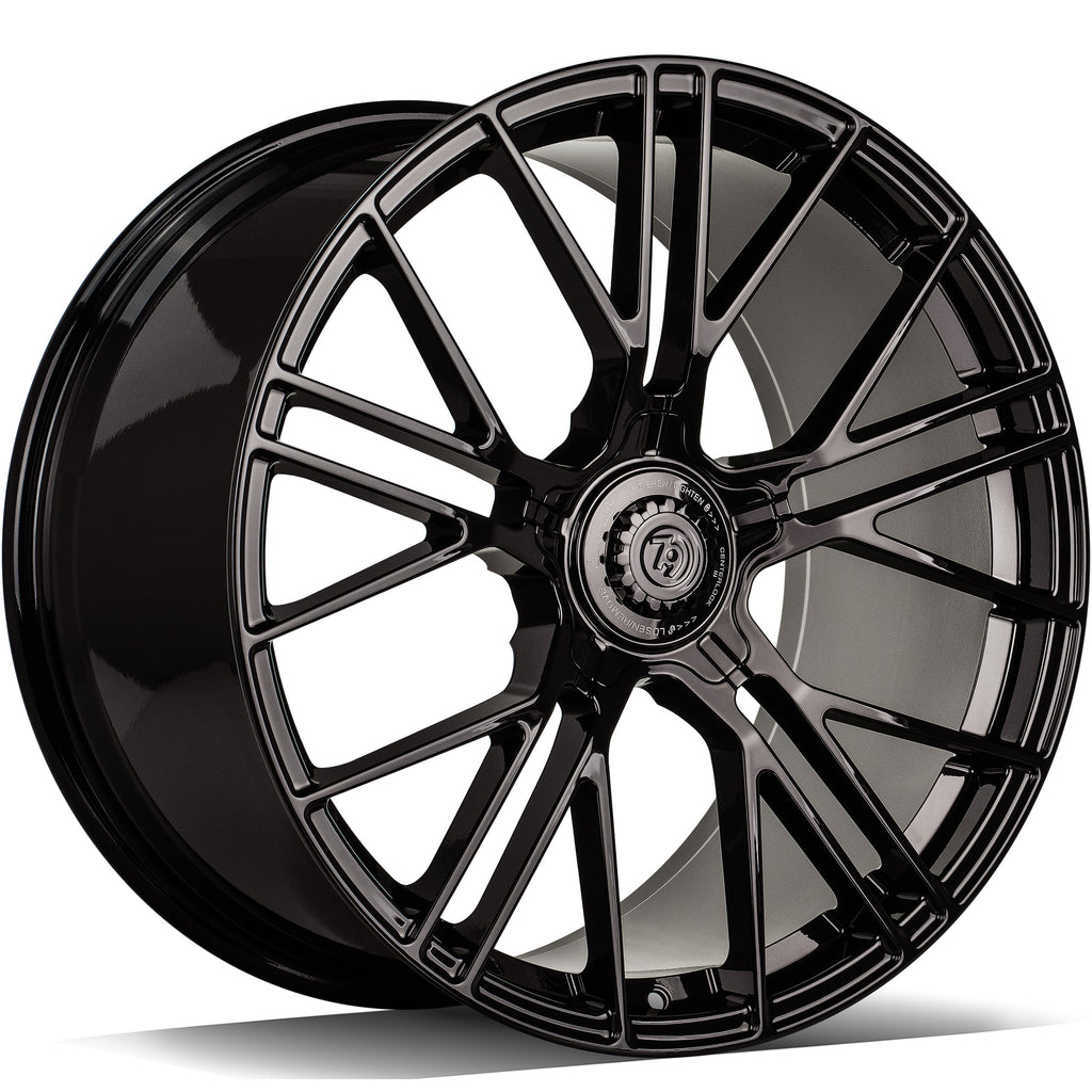 Cerchio in Lega 79Wheels Seventy9 MF.10 21x11.5 ET su misura 5x130 Nero Lucido BG