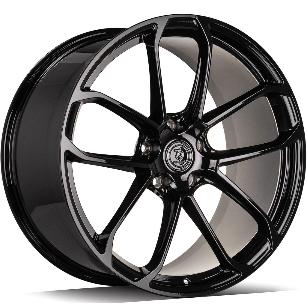 Cerchio in Lega 79Wheels Seventy9 MF.5 21x11 ET su misura 5x130 Nero Lucido BG