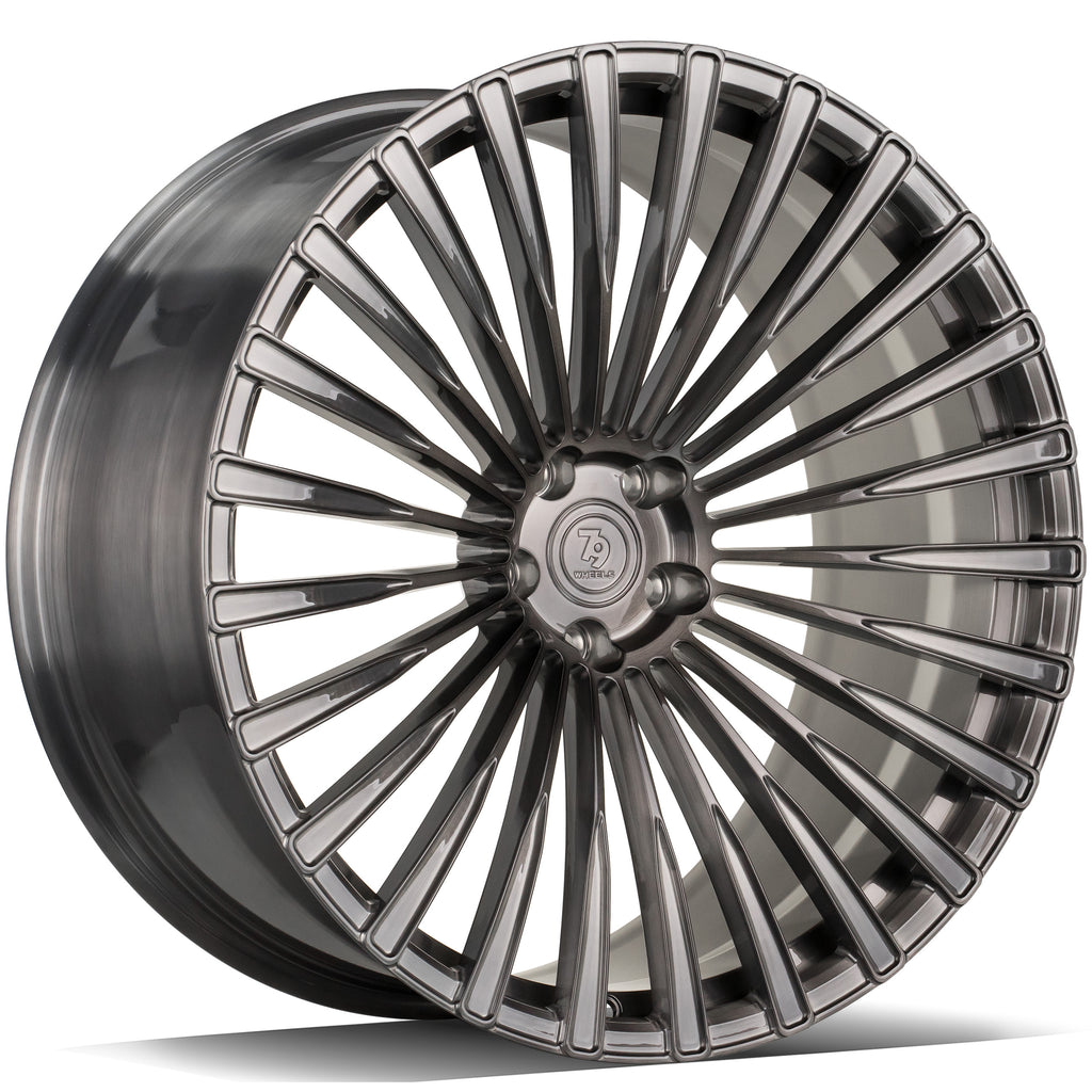 Cerchio in Lega 79Wheels Seventy9 MF.1 22x9 ET su misura 5x112 Grafite Lucido DB