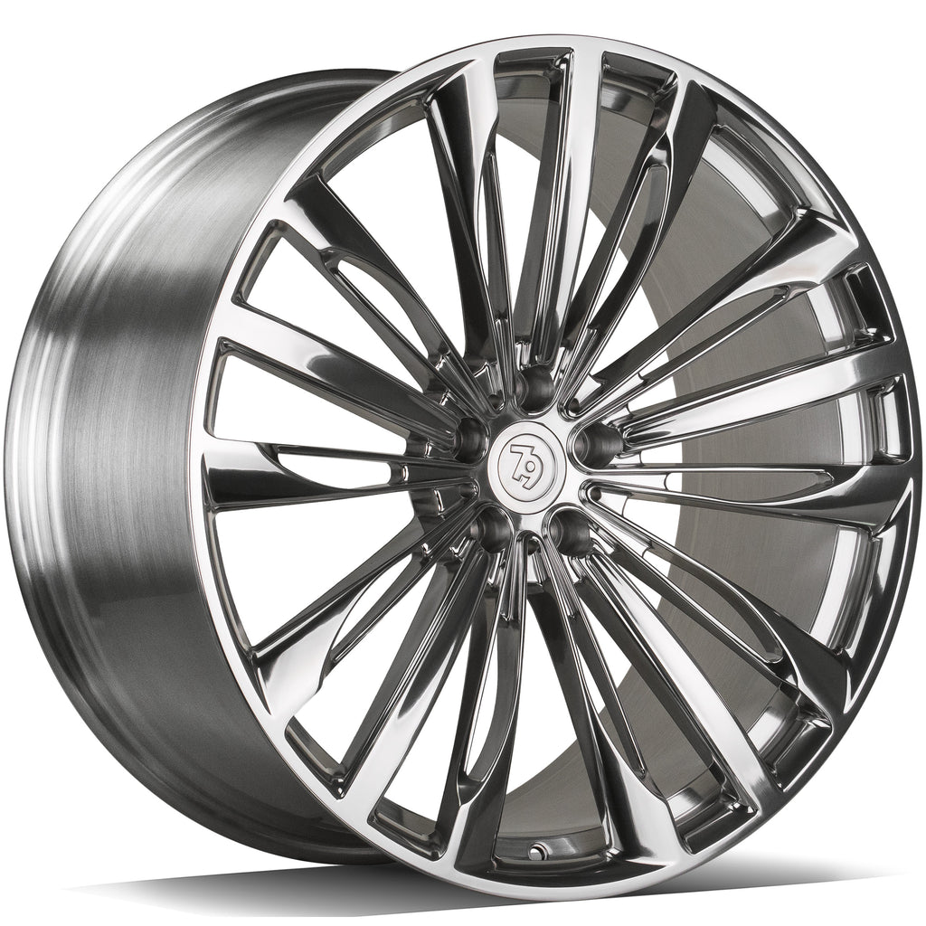 Cerchio in Lega 79Wheels Seventy9 MF.12 22x9 ET su misura 5x112 Silver Diamantato P
