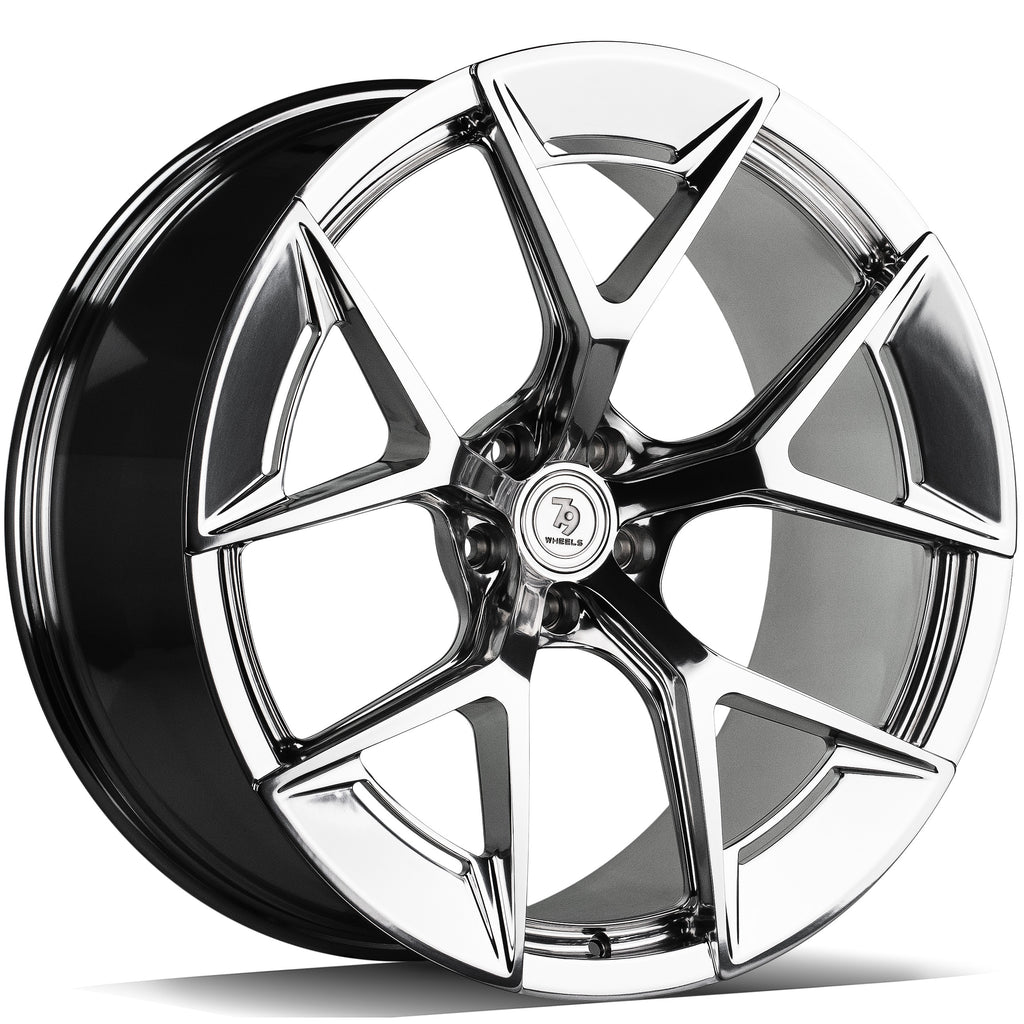 Cerchio in Lega 79Wheels Seventy9 MF.18 22x10 ET su misura 5x112 Silver Diamantato P