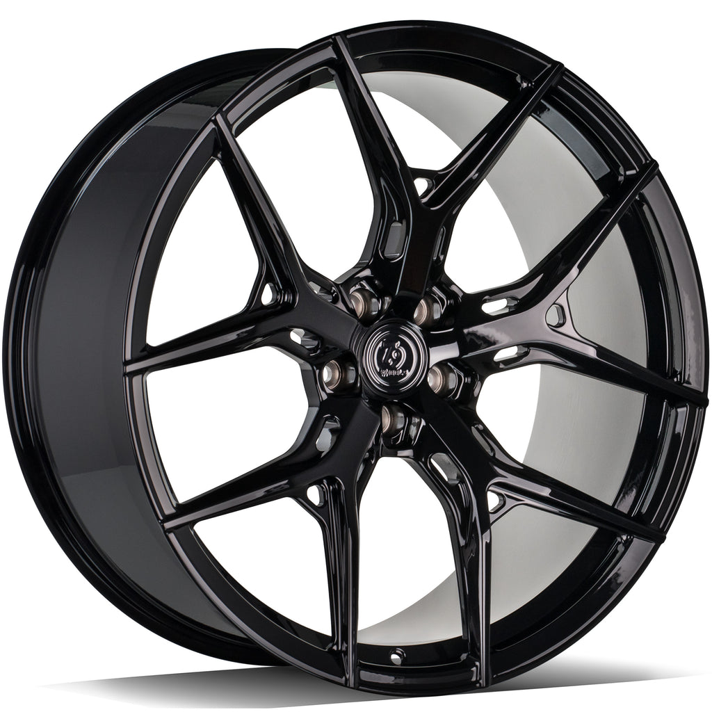 Cerchio in Lega 79Wheels Seventy9 MF.4 22x10 ET su misura 5x112 Nero Lucido BG