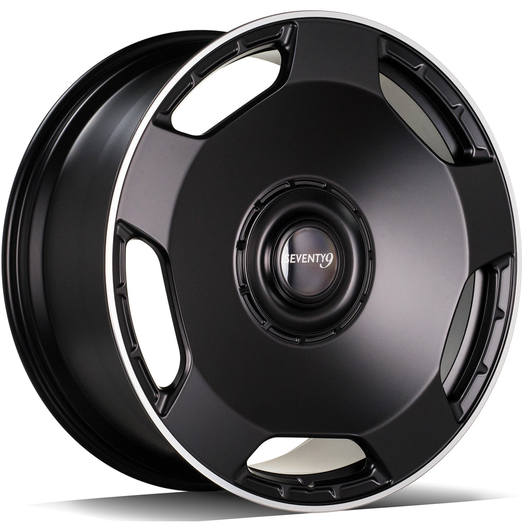 Cerchio in Lega 79Wheels Seventy9 MF.6 22x10 ET su misura 5x130 Nero Diamantato DMBLP