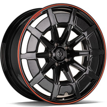 Carica l'immagine nel visualizzatore di Gallery, Cerchio in Lega 79Wheels Seventy9 MF.7 22x10 ET su misura 5x130 Nero Lucido BGCRL