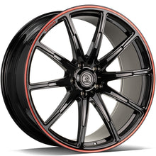Load image into Gallery viewer, Cerchio in Lega 79Wheels Seventy9 MF.7 22x10 ET su misura 5x130 Nero Lucido BGR