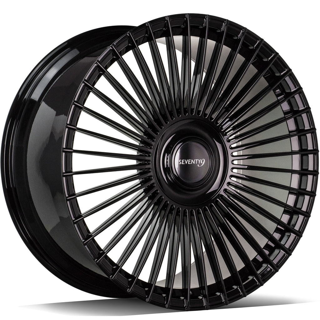 Cerchio in Lega 79Wheels Seventy9 MF.2 23x10 ET su misura 5x112 Nero Lucido BG