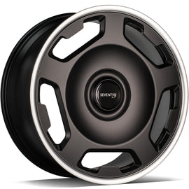 Cerchio in Lega 79Wheels Seventy9 MF.15 23x10 ET su misura 5x130 Nero Diamantato DMBLP