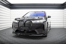 Lip anteriore V.2 BMW iX M-Pack i20 in ABS nero lucido