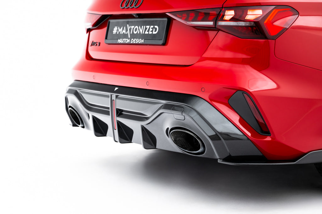 Diffusore Posteriore in Fibra di Carbonio Prepreg compatibile con Audi RS3 Berlina 8Y Facelift (2024-)
