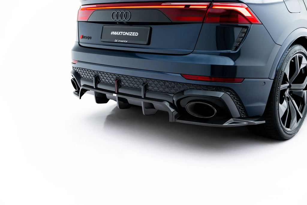 Fibra di Carbonio Prepreg Splitter Posteriore (con barre verticali) Audi RSQ8 Mk1 Facelift