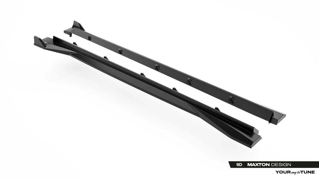 Fibra di Carbonio Prepreg Minigonne Audi RSQ8 Mk1 Facelift