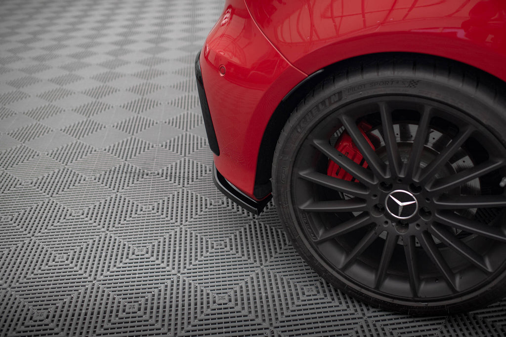 Splitter Laterali Posteriori compatibili con Mercedes-Benz A45 AMG / Aero W176 Facelift (2015-2018)
